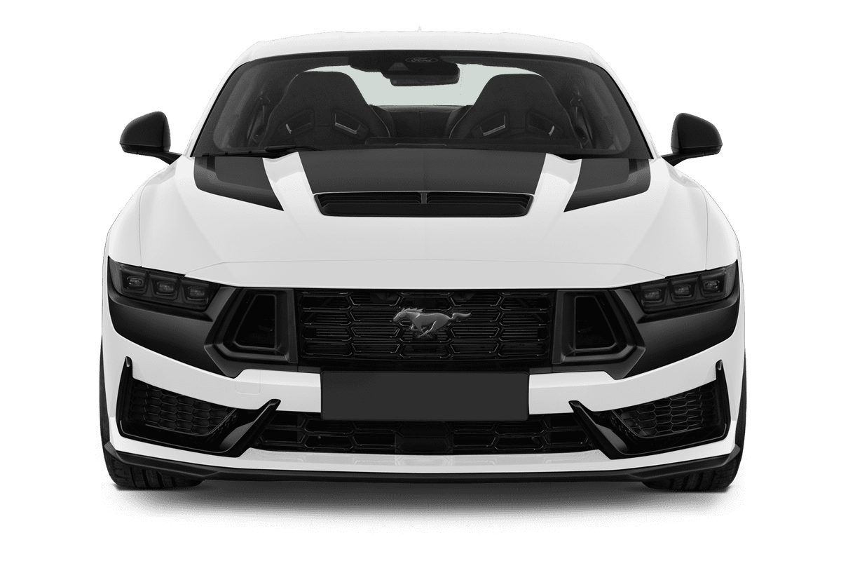 Frontansicht eines Ford Mustang Fastback, freigestellt