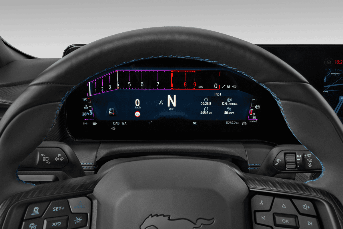 Kombiinstrument eines Ford Mustang Fastback (neues Modell)