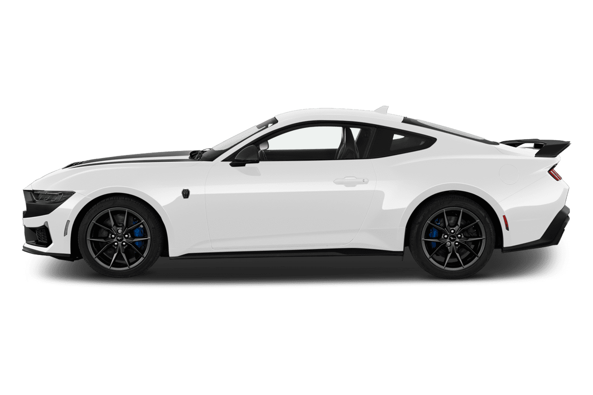 Seitenansicht eines Ford Mustang Fastback (neues Modell)