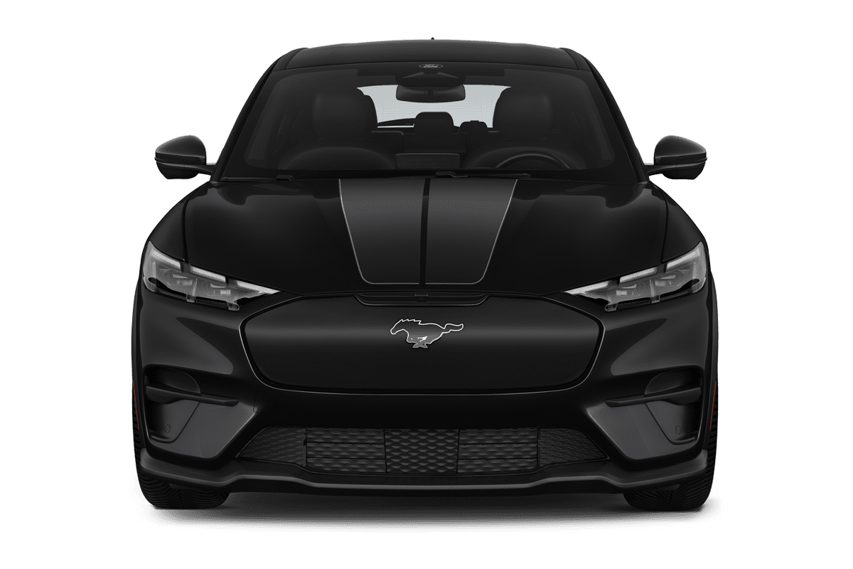 Frontansicht eines Ford Mach E (neues Modell), freigestellt