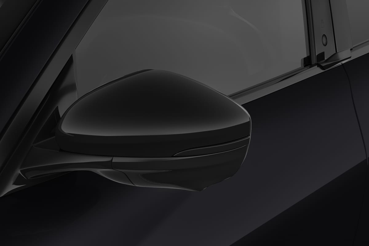 Rückspiegel eines Ford Mach E (neues Modell)