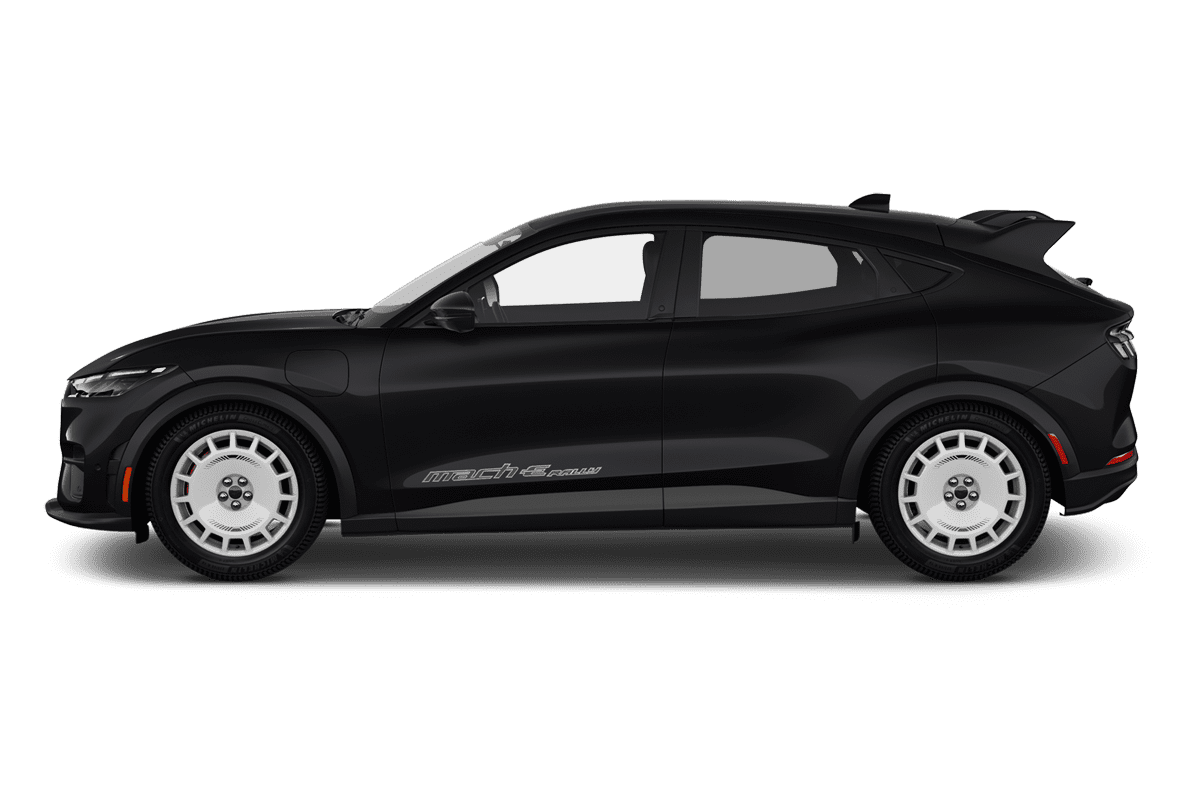 Seitenansicht eines Ford Mach E (neues Modell)