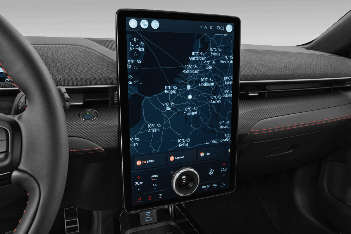 Mittelkonsole eines Ford Mach E