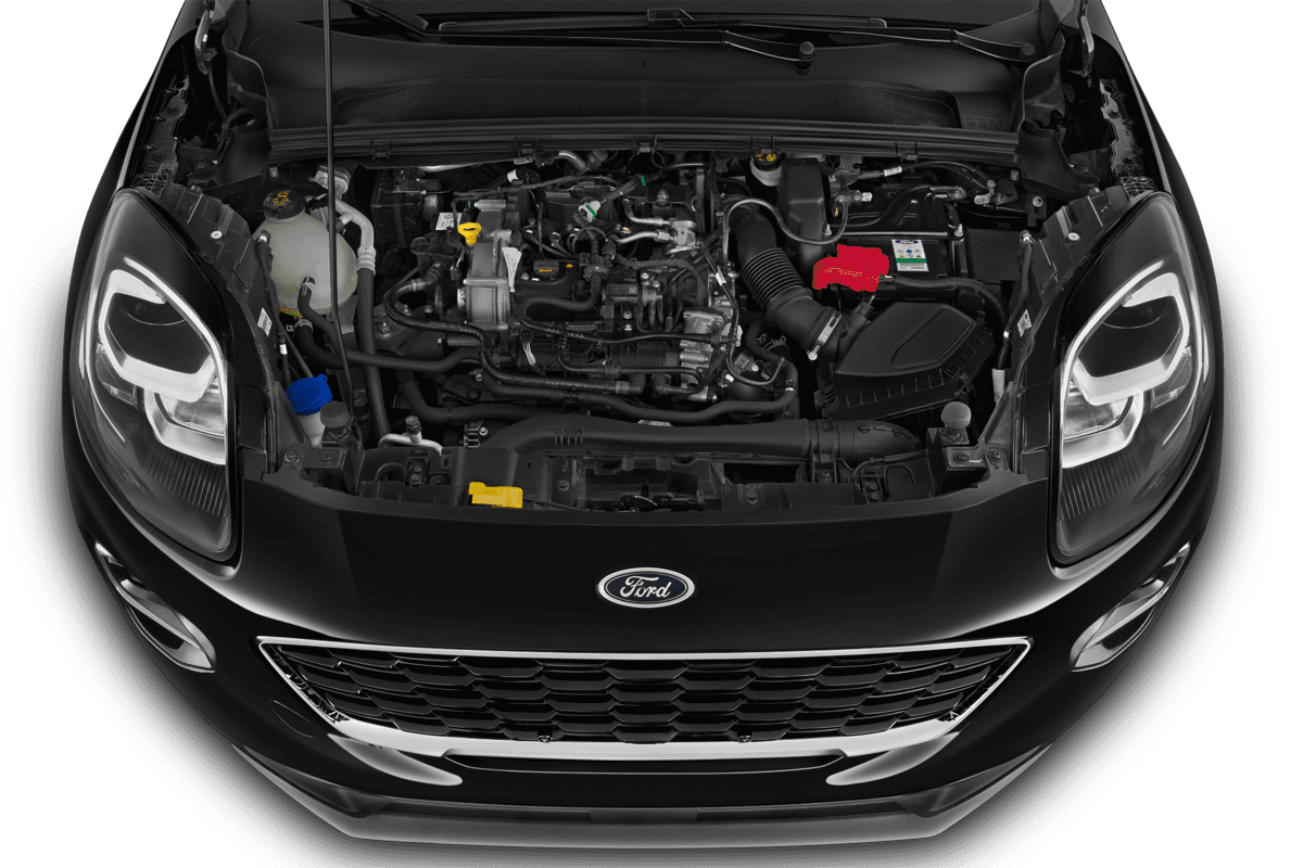 Motorraum eines Ford Puma