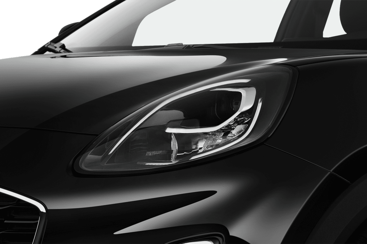 Frontscheinwerfer eines Ford Puma