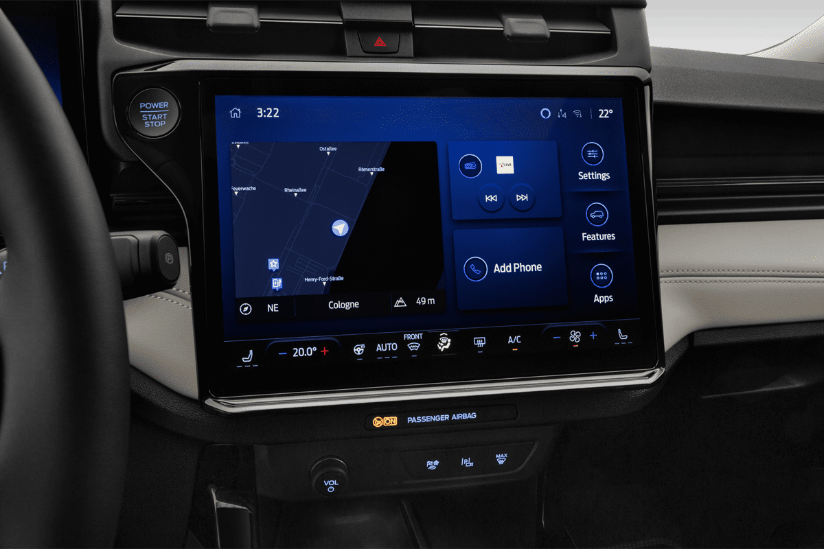 Mittelkonsole eines Ford Puma Gen-E