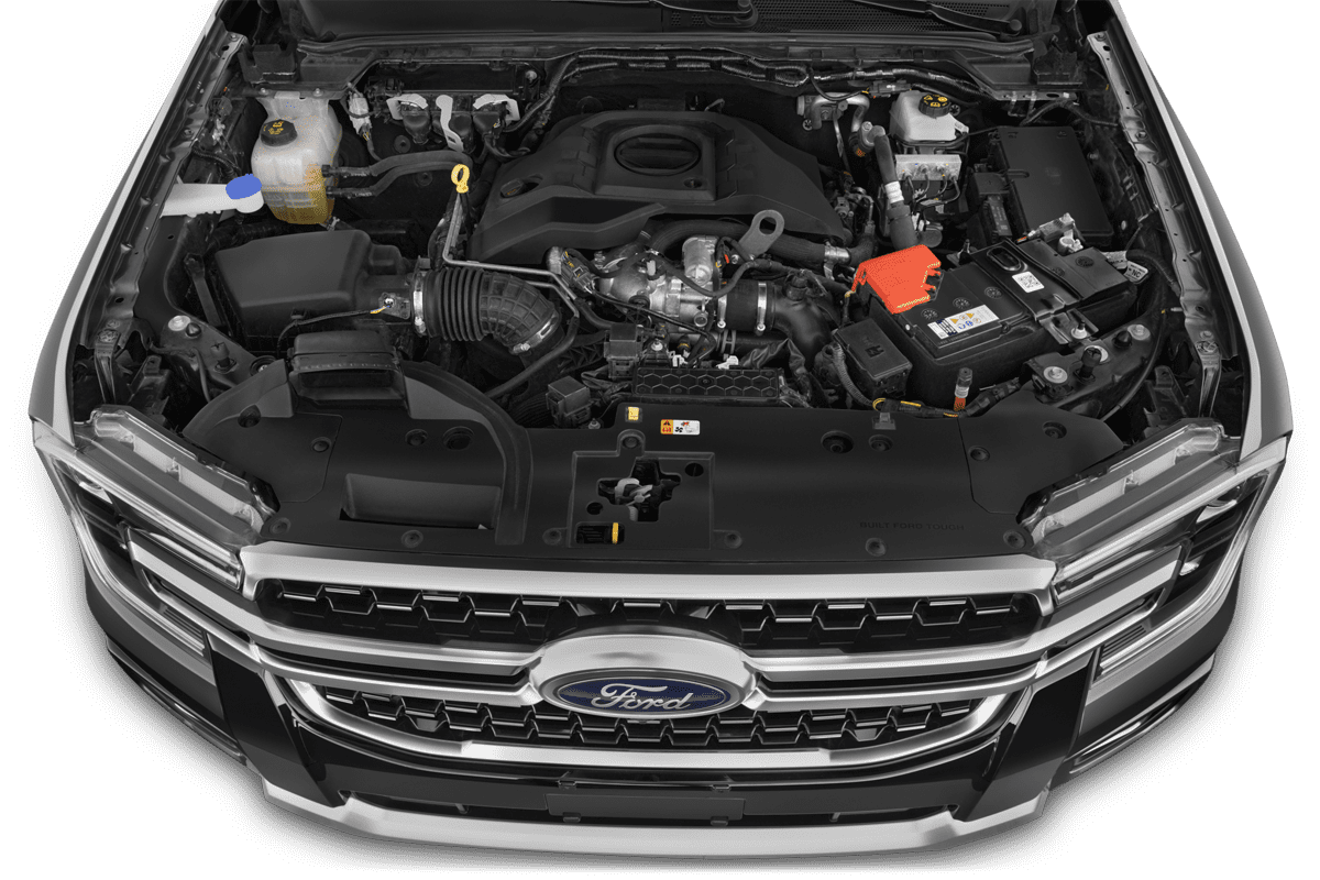 Motorraum eines Ford Ranger Plug-in-Hybrid 