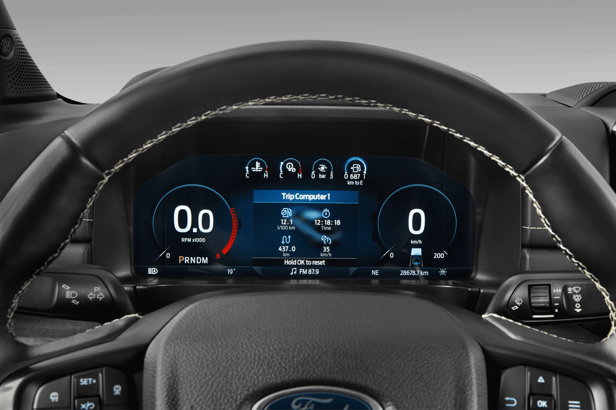 Kombiinstrument eines Ford Ranger Plug-in-Hybrid 