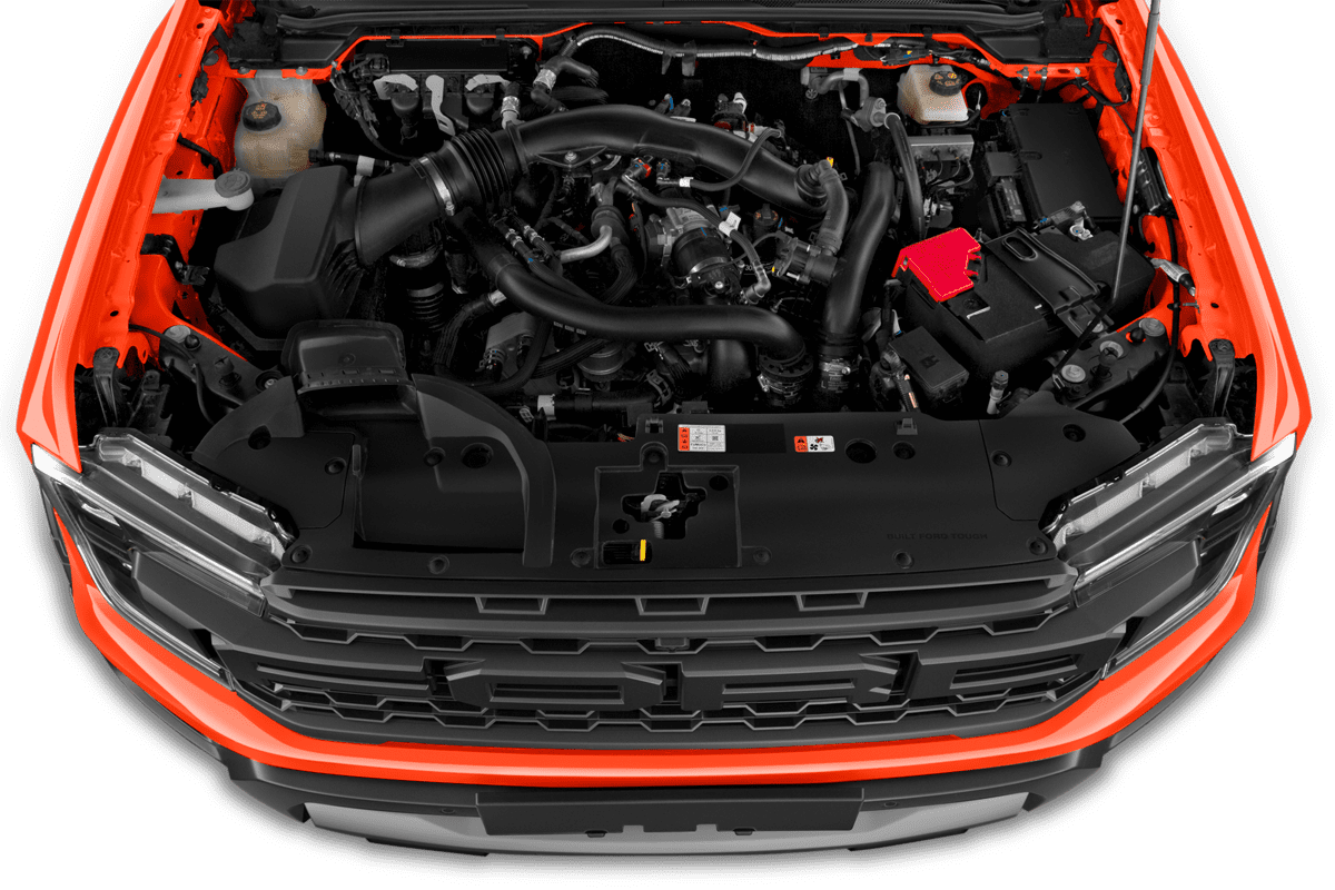 Motorraum eines Ford Ranger Raptor