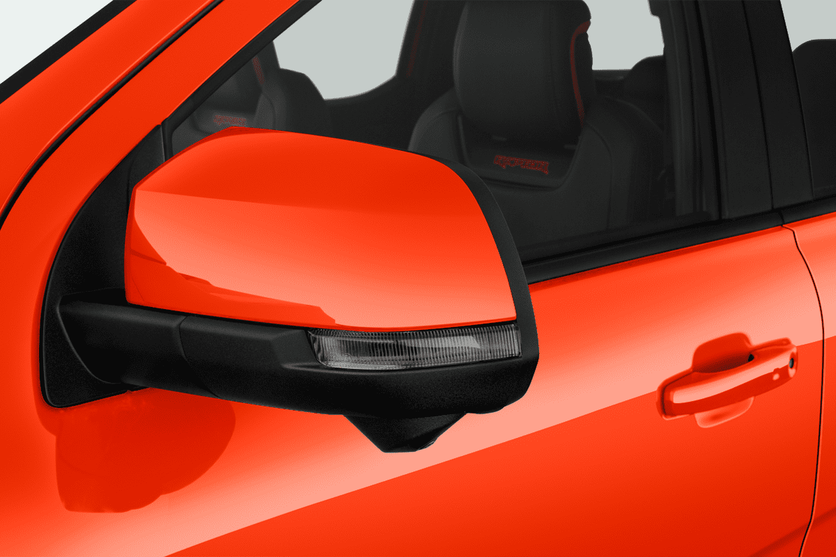 Rückspiegel eines Ford Ranger Raptor
