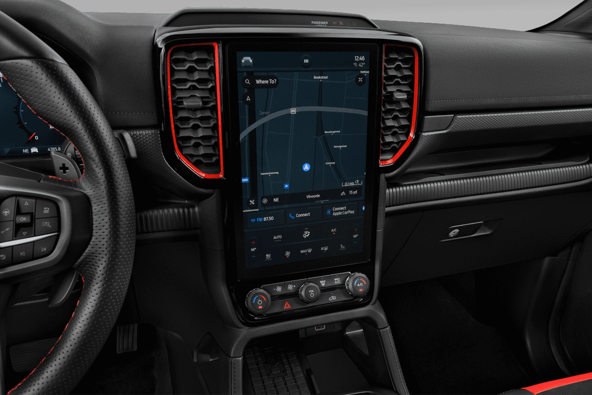 Mittelkonsole eines Ford Ranger Raptor