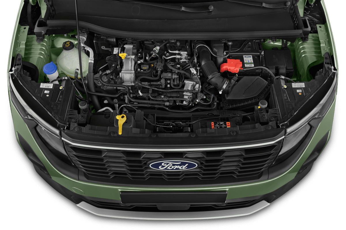Motorraum eines Ford E-Tourneo Courier 