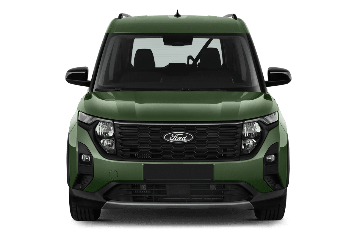 Frontansicht eines Ford E-Tourneo Courier , freigestellt