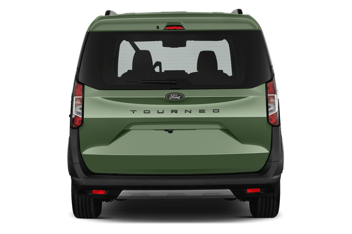 Heckansicht eines Ford E-Tourneo Courier 