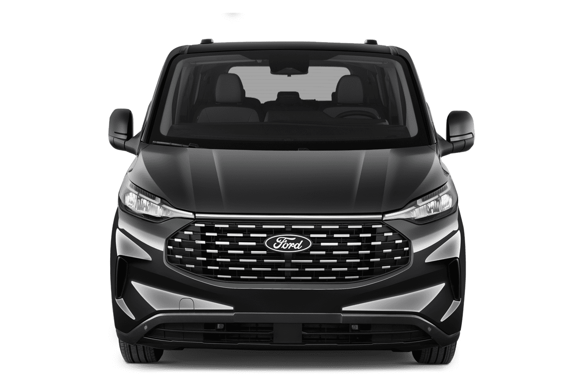 Frontansicht eines Ford Tourneo Custom , freigestellt