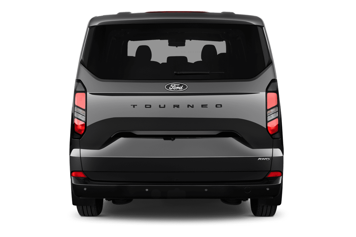 Heckansicht eines Ford Tourneo Custom 