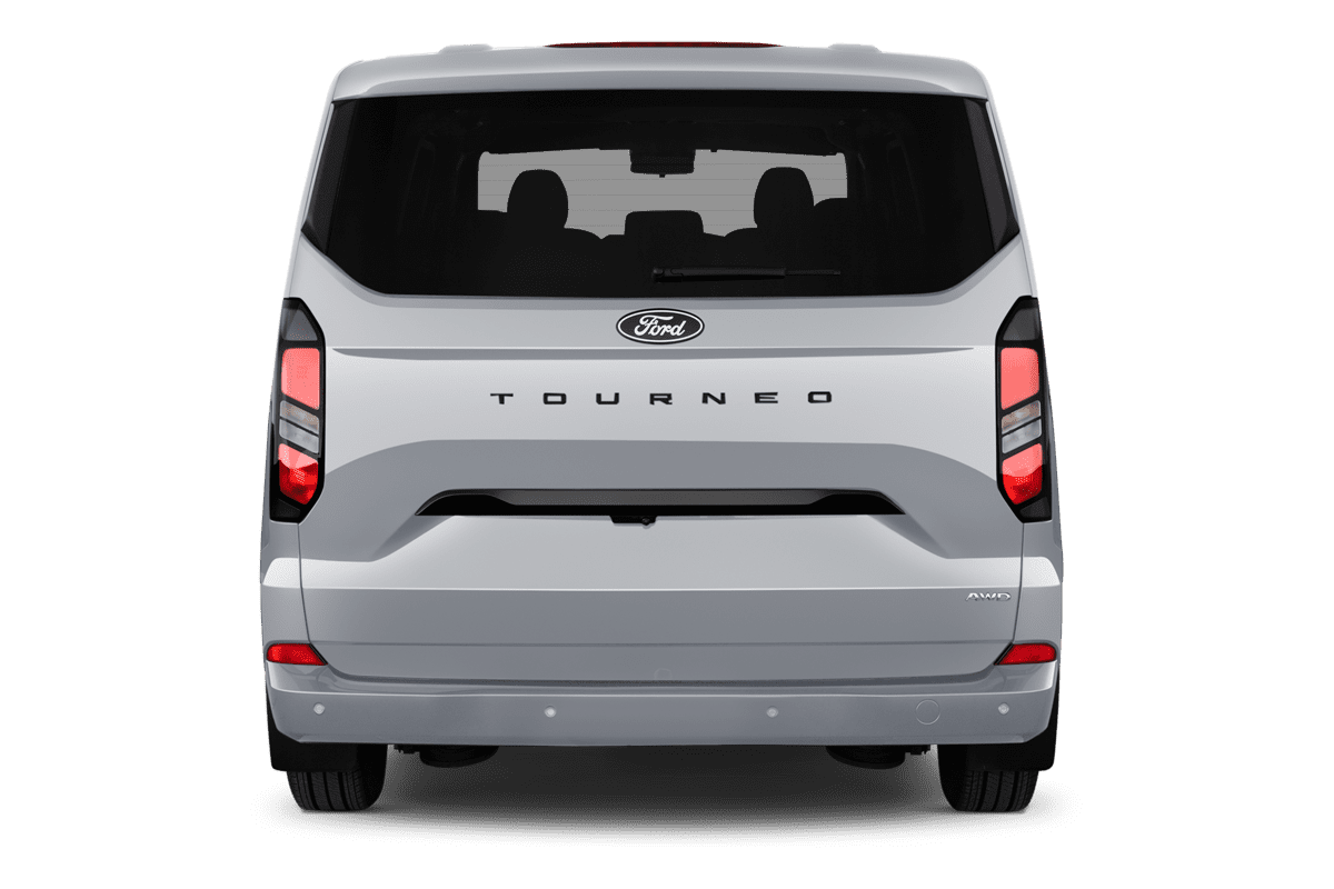 Heckansicht eines Ford Tourneo Custom 