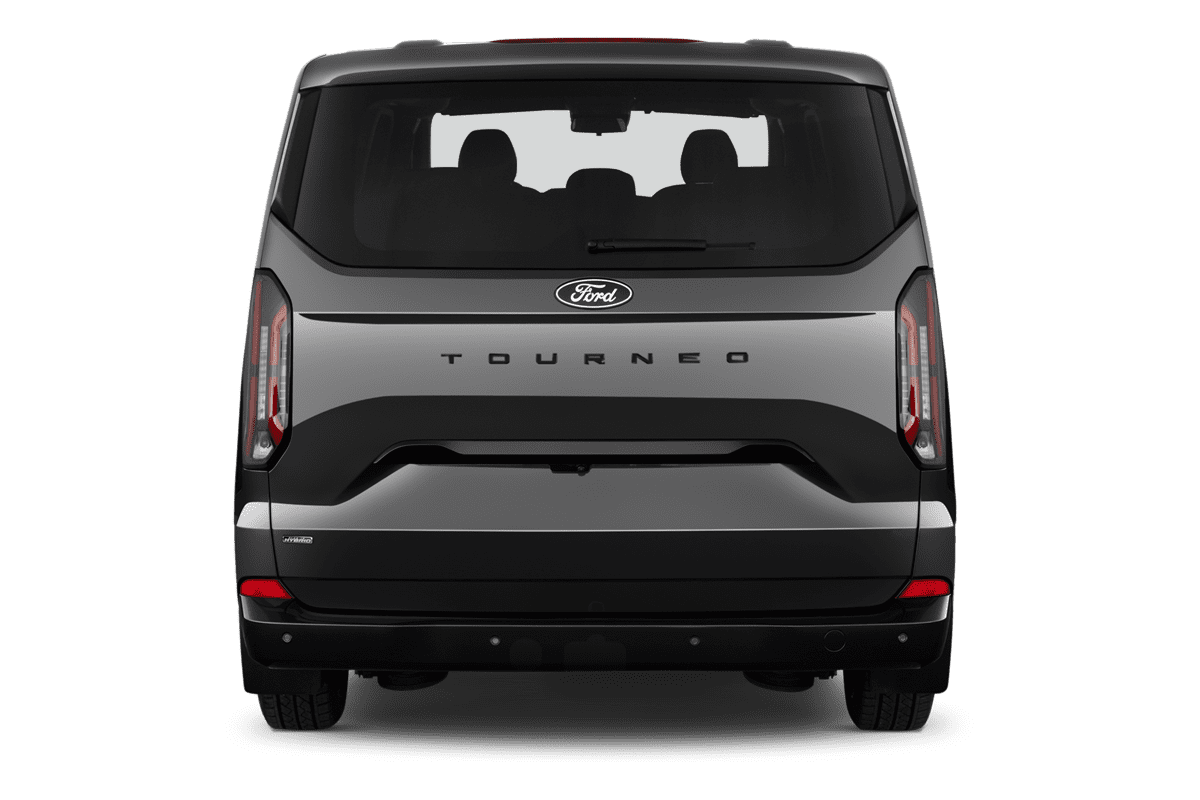 Heckansicht eines Ford Tourneo Custom Plug-In-Hybrid 