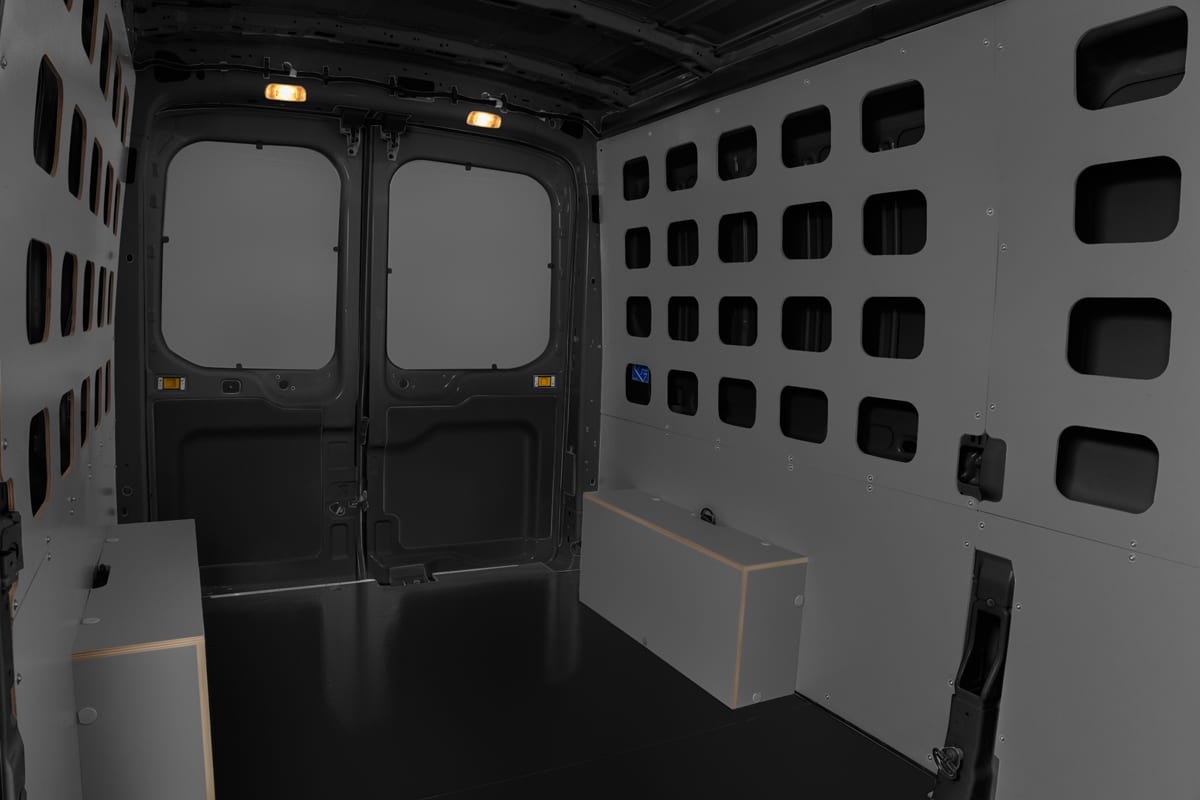 Rücksitzbank eines Ford Transit Kastenwagen