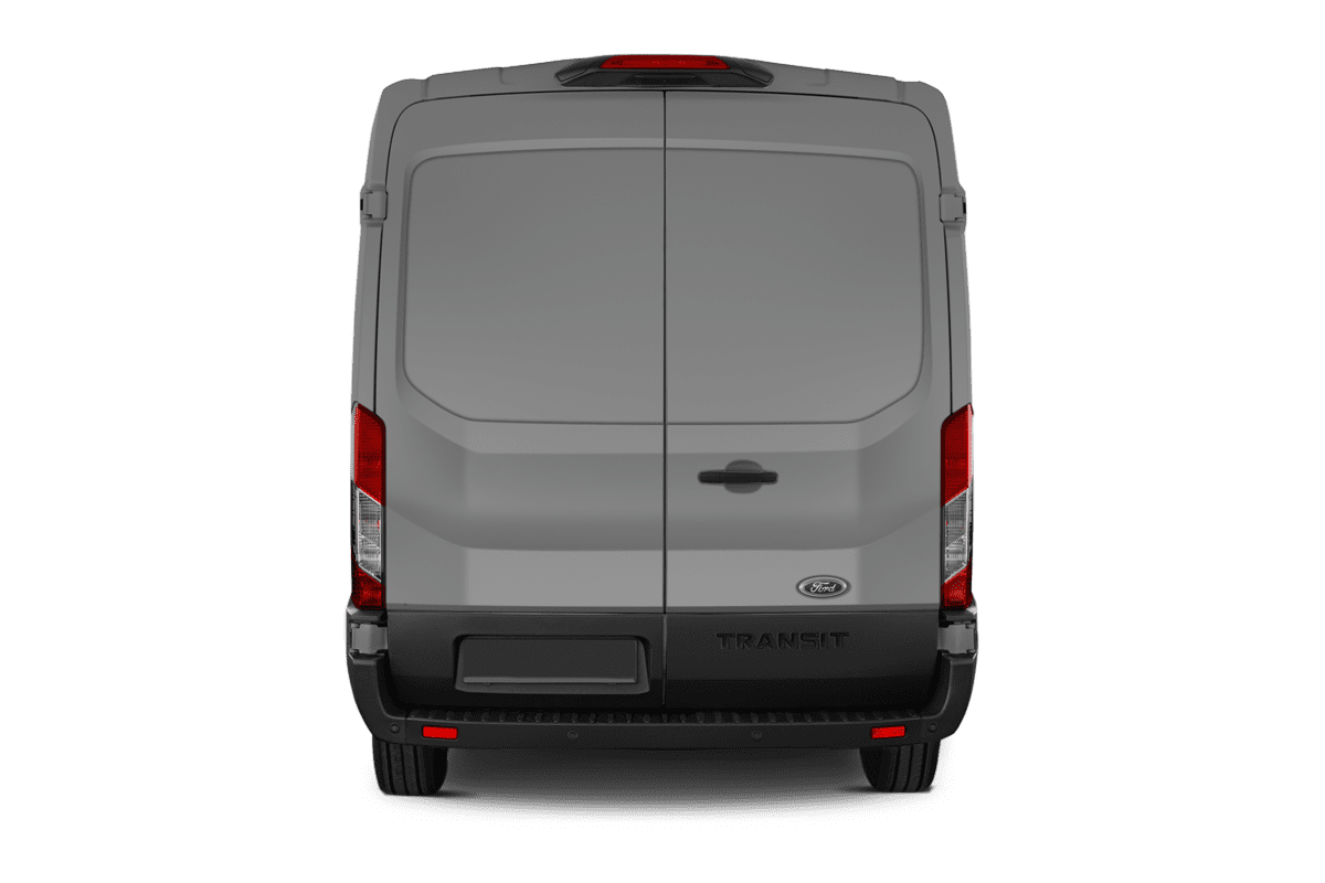 Heckansicht eines Ford Transit Kastenwagen