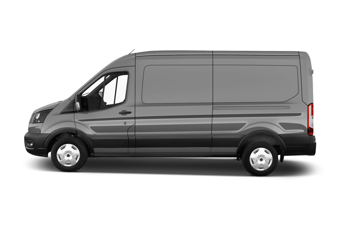 Seitenansicht eines Ford Transit Kastenwagen