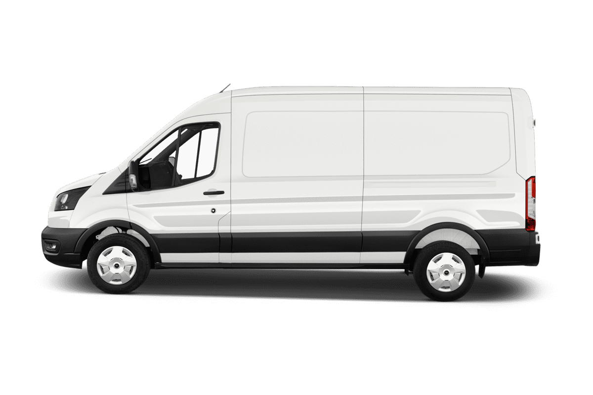 Seitenansicht eines Ford Transit Kastenwagen