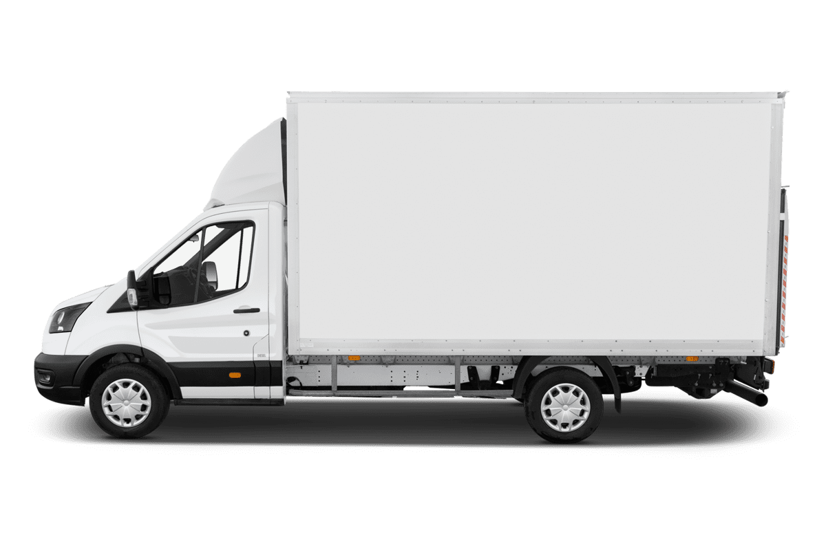 Seitenansicht eines Ford Transit Fahrgestell 