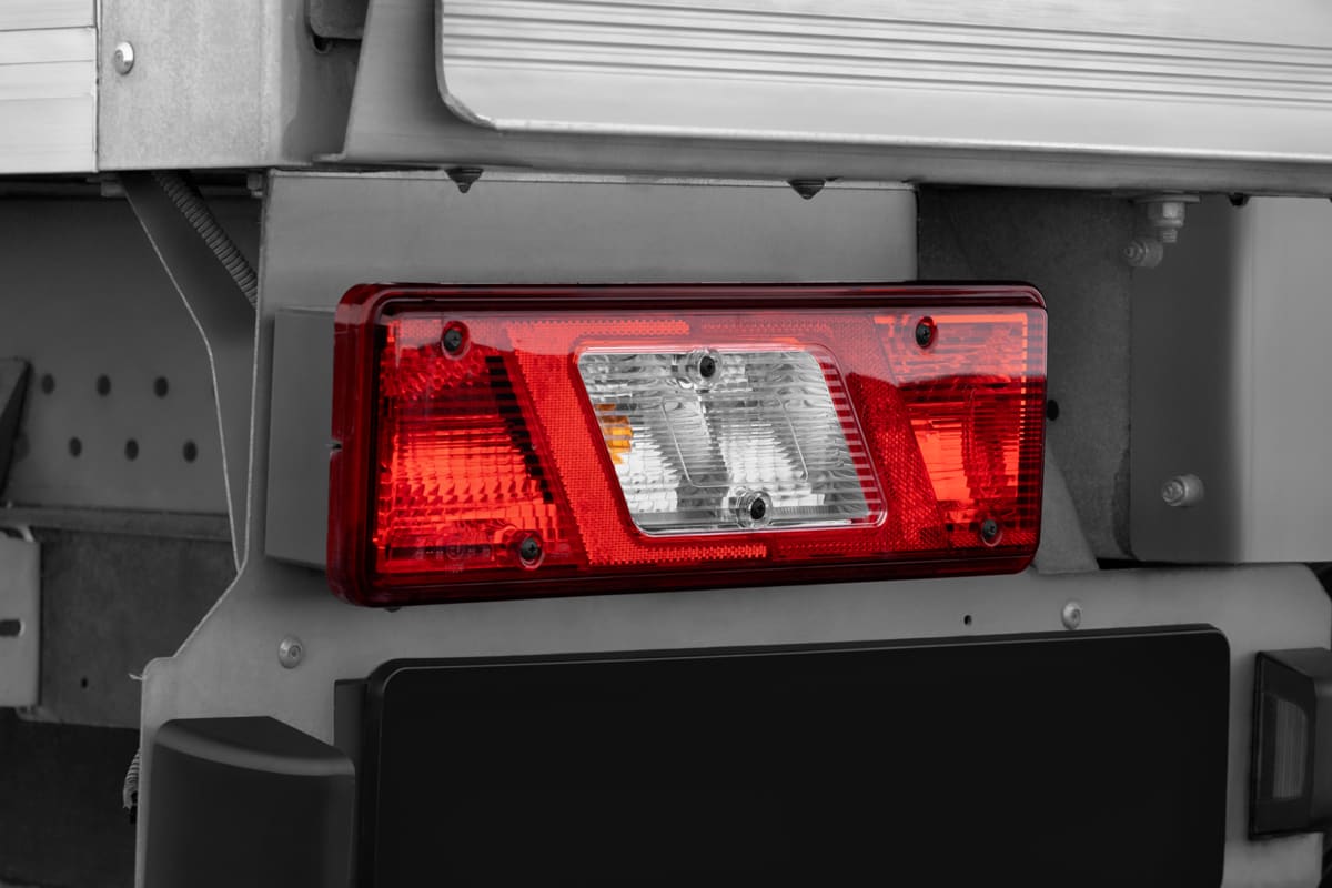 Heckleuchten eines Ford Transit Fahrgestell 