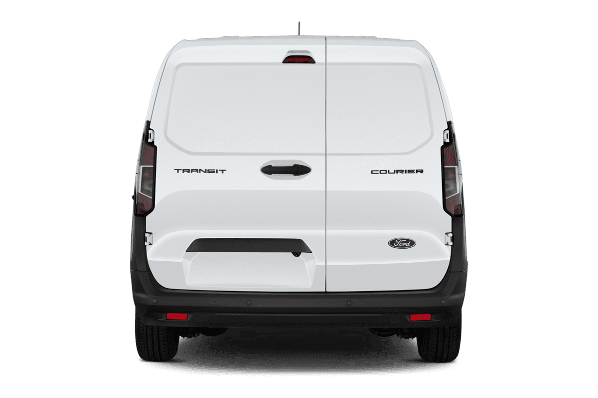 Heckansicht eines Ford Transit Courier Kastenwagen 