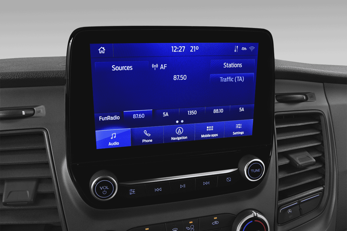 Audiosystem eines Ford Transit Custom Kombi 