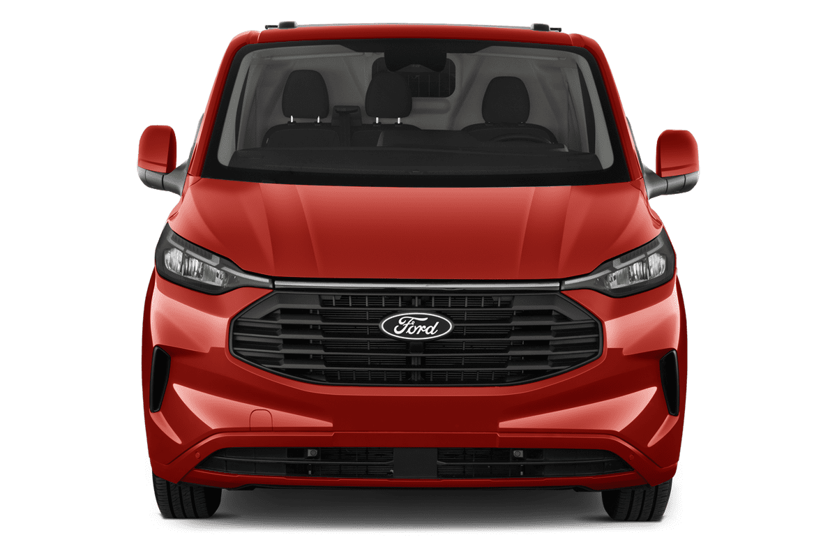 Frontansicht eines Ford Transit Custom Kastenwagen , freigestellt