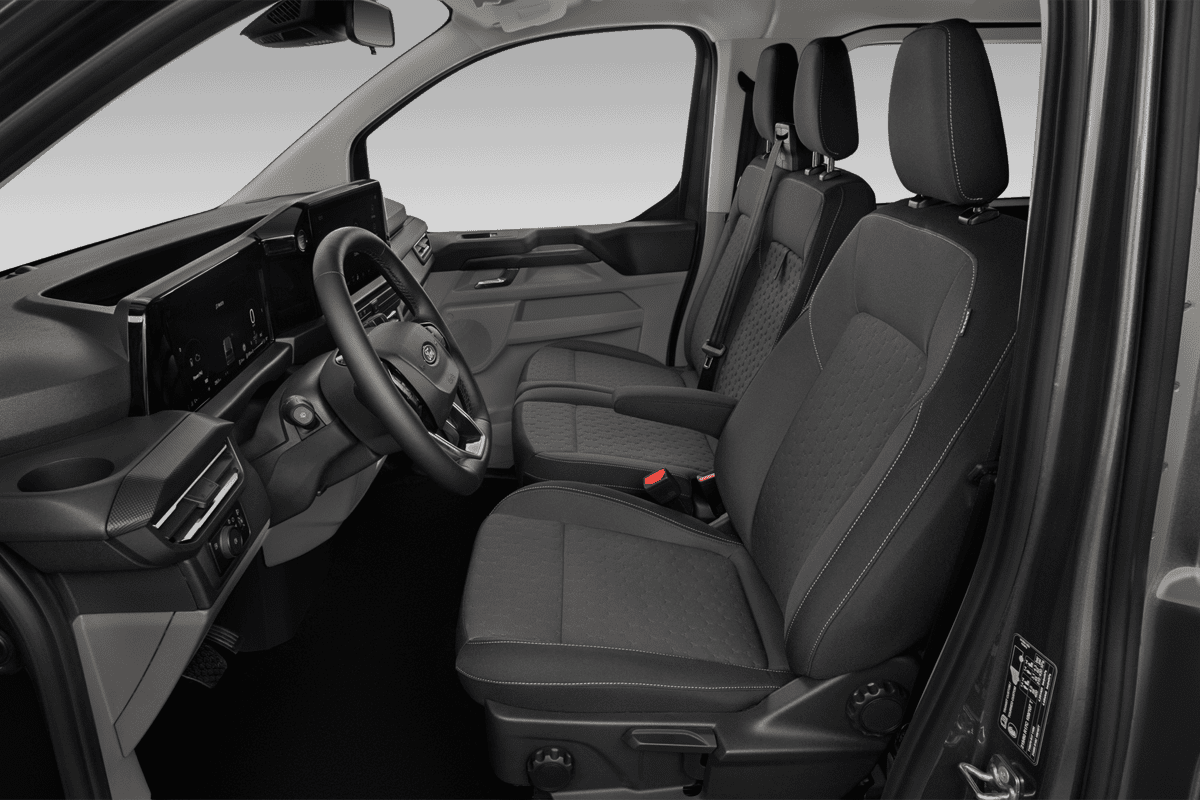 Vordersitze eines Ford Transit Custom Kombi Plug-In-Hybrid