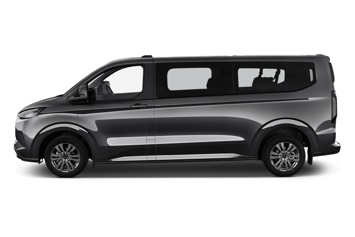 Seitenansicht eines Ford Transit Custom Kombi Plug-In-Hybrid