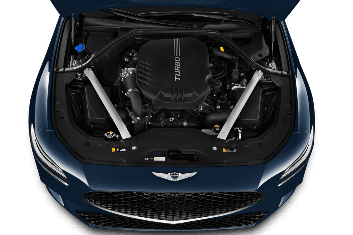 Motorraum eines Genesis G70