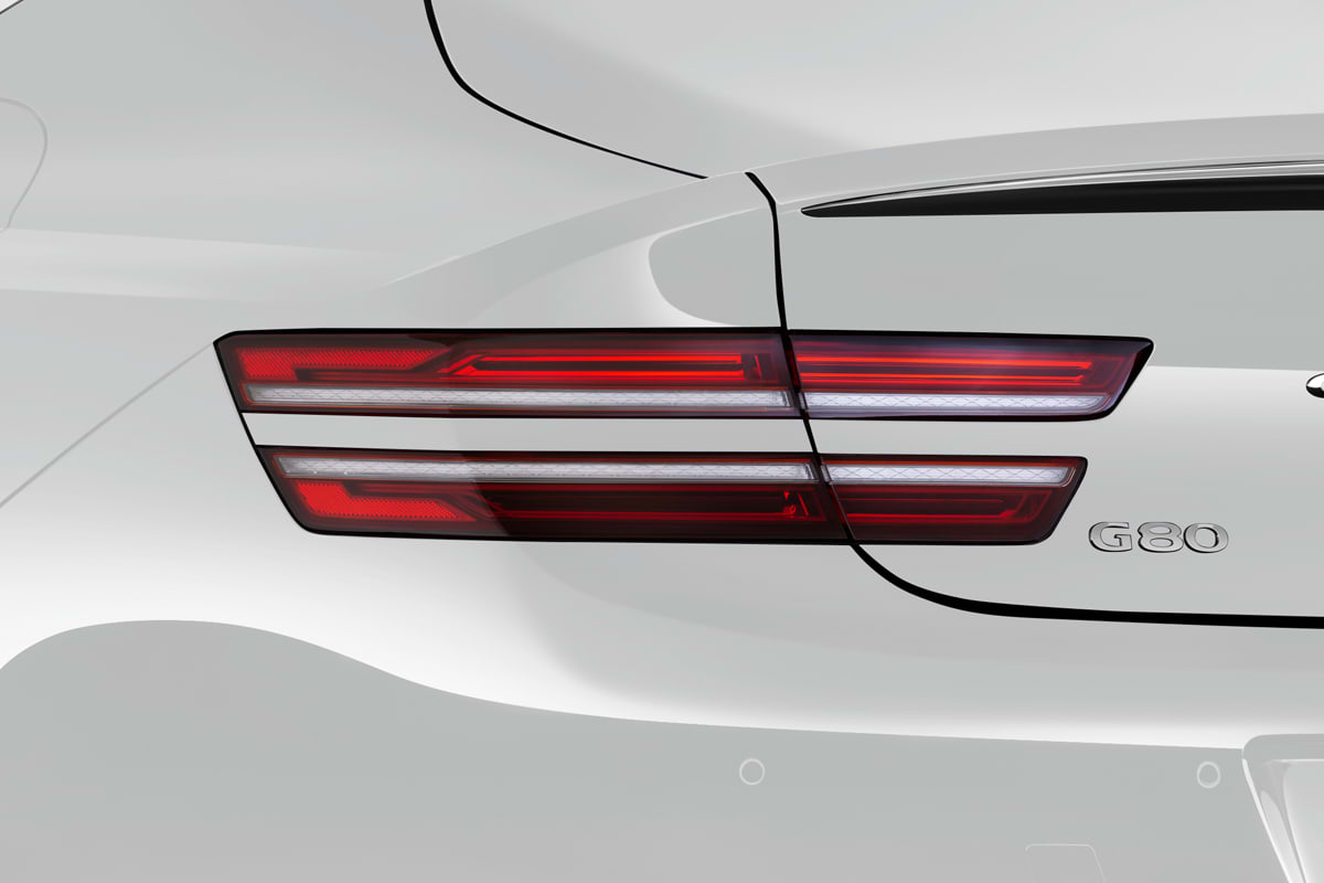 Heckleuchten eines Genesis G80