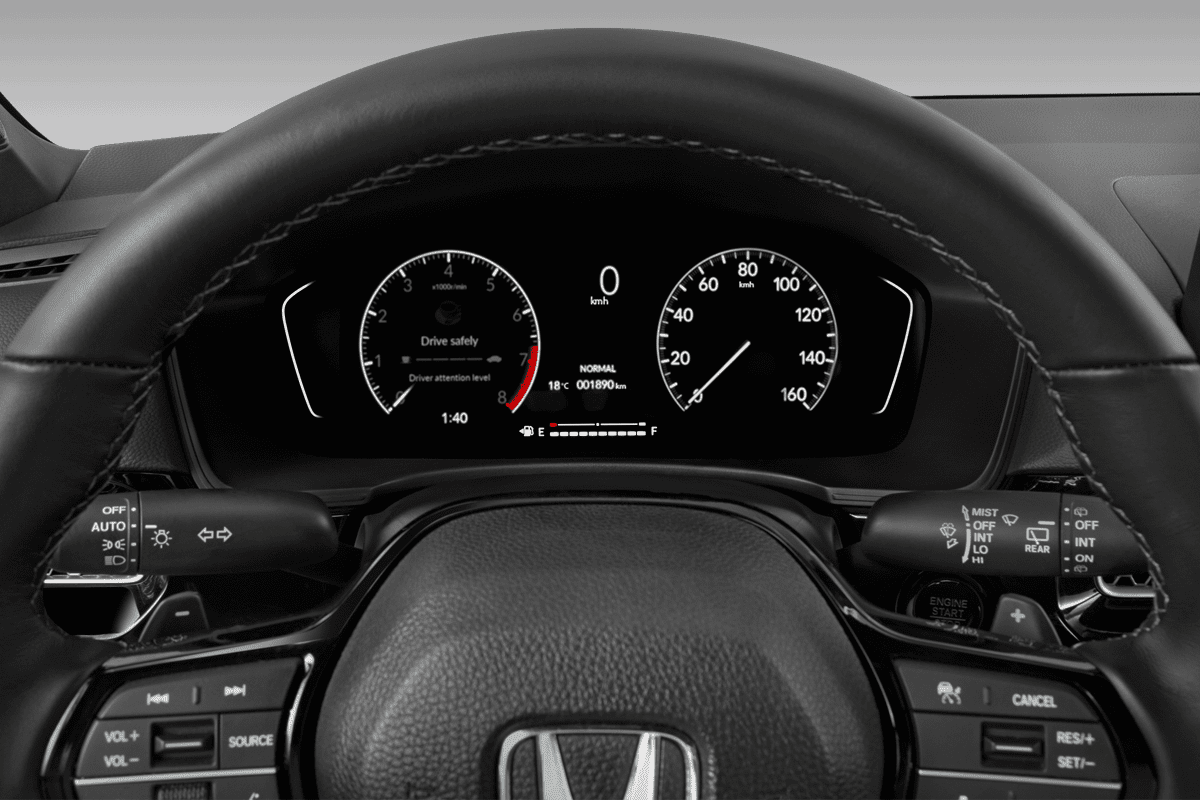 Kombiinstrument eines Honda Civic e:HEV