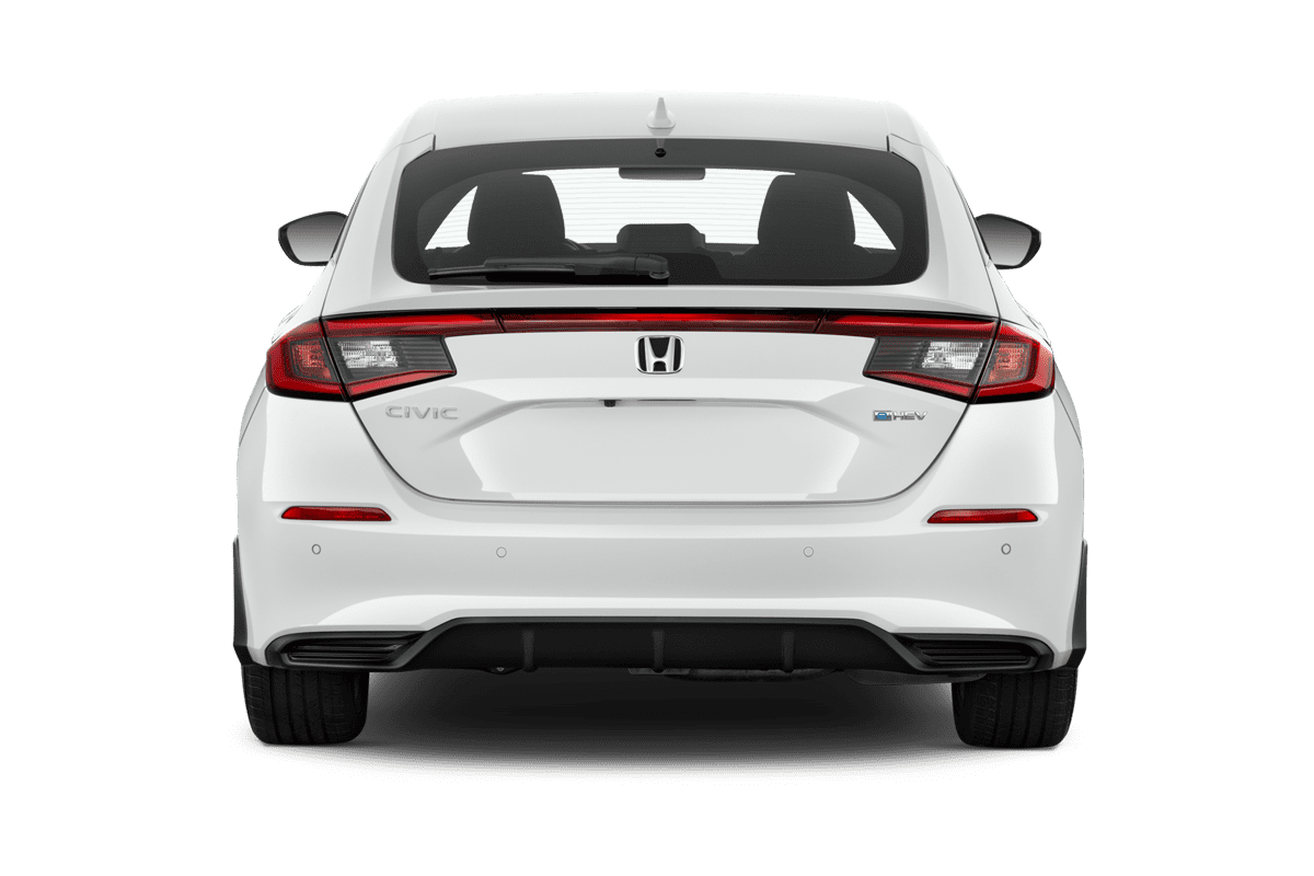 Heckansicht eines Honda Civic e:HEV