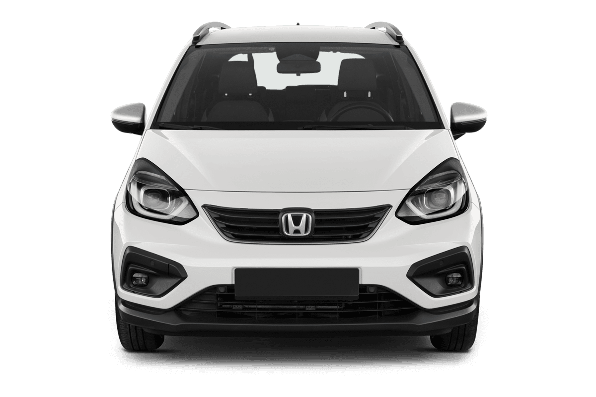 Frontansicht eines Honda Jazz e:HEV, freigestellt