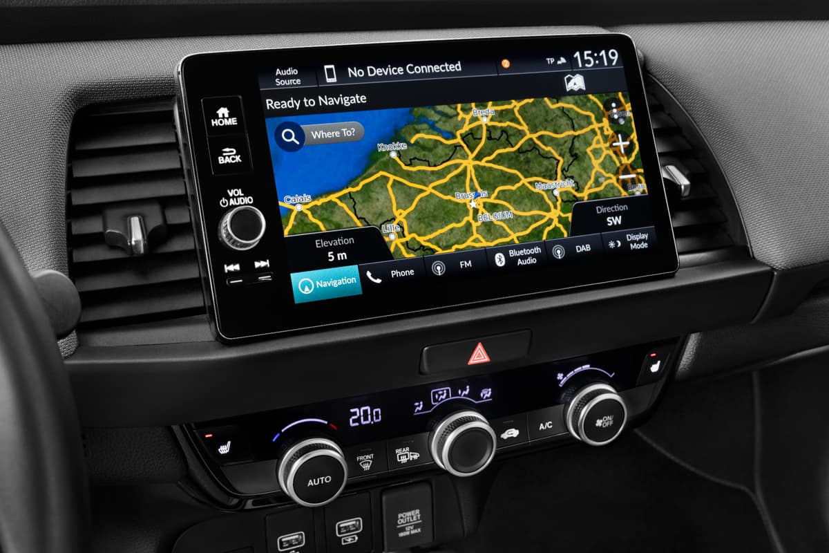 Mittelkonsole eines Honda Jazz e:HEV