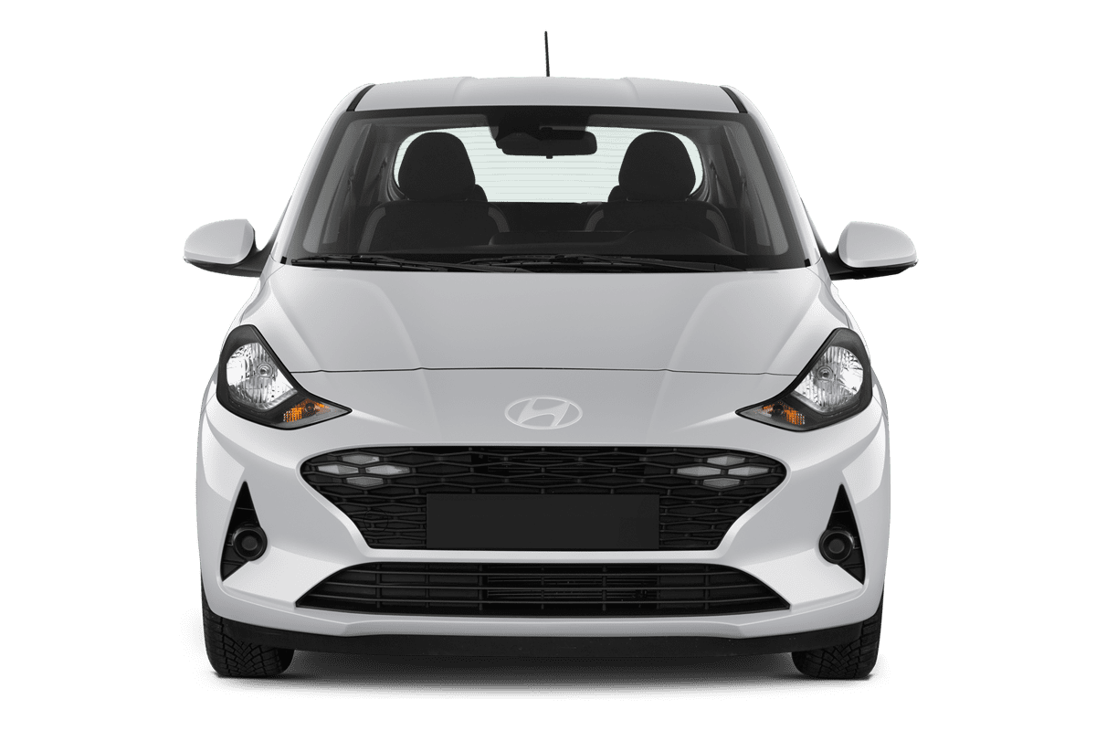 Frontansicht eines Hyundai i10, freigestellt