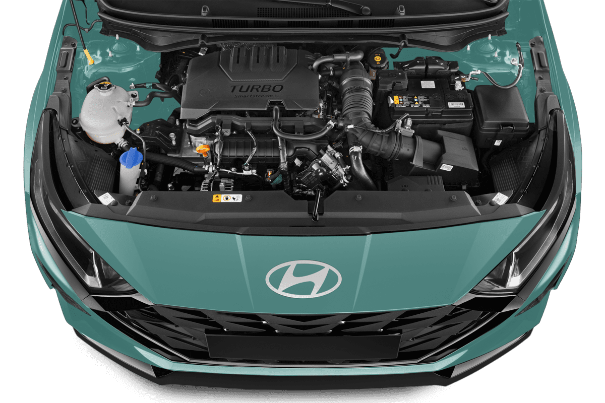 Motorraum eines Hyundai i20 
