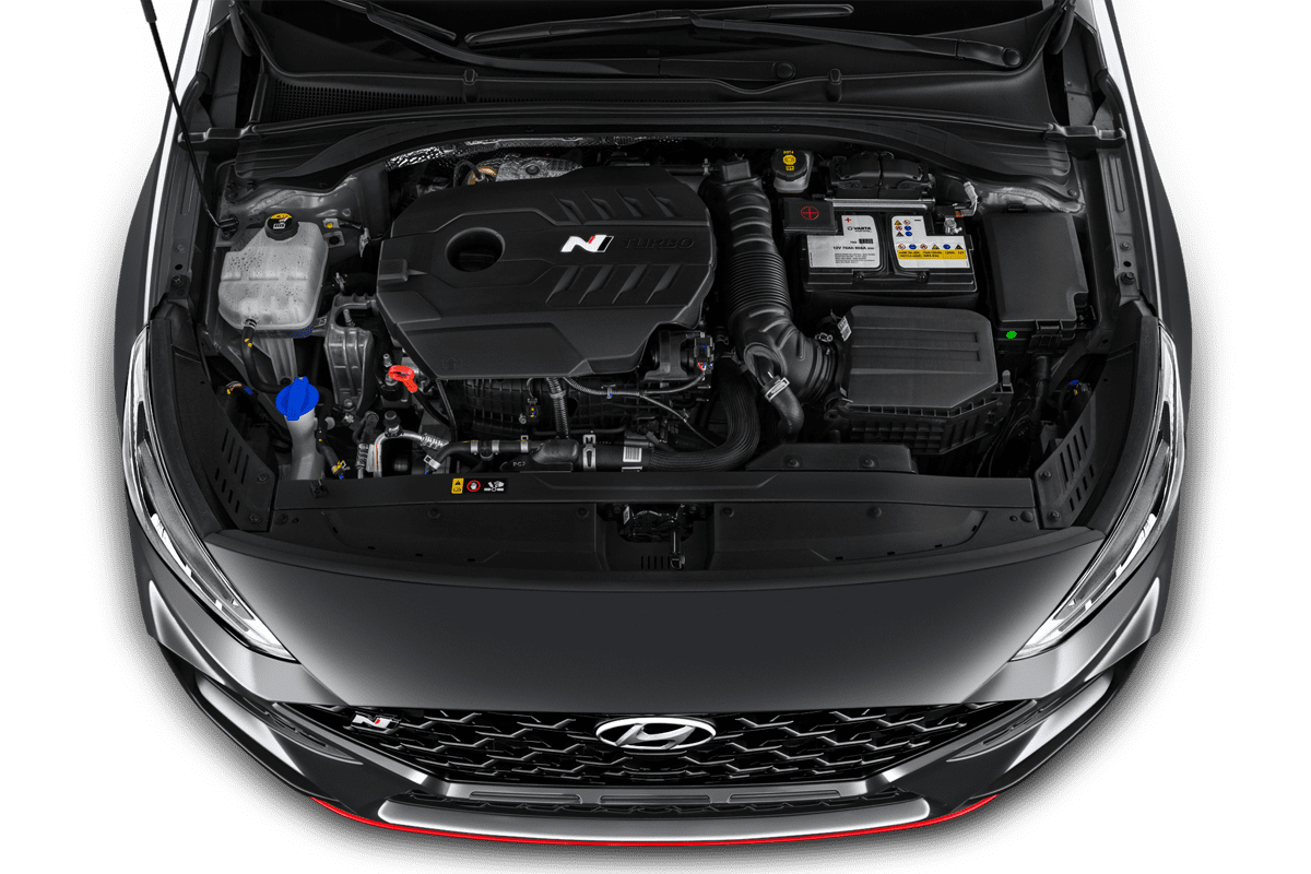 Motorraum eines Hyundai i30 N Fastback