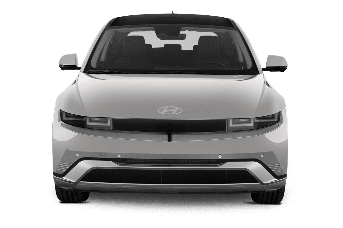 Frontansicht eines Hyundai Ioniq 5 (neues Modell), freigestellt