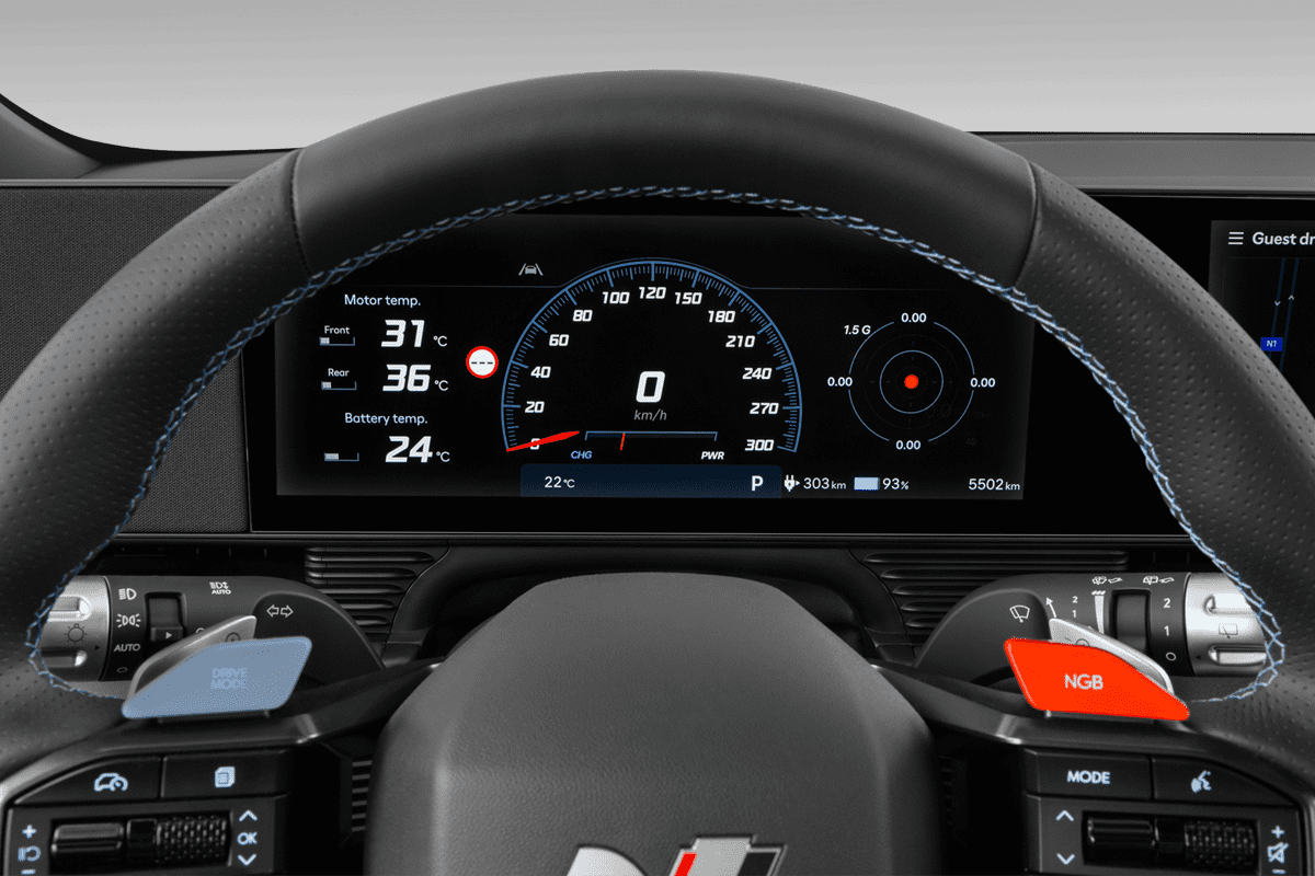 Kombiinstrument eines Hyundai Ioniq 5 N (neues Modell)