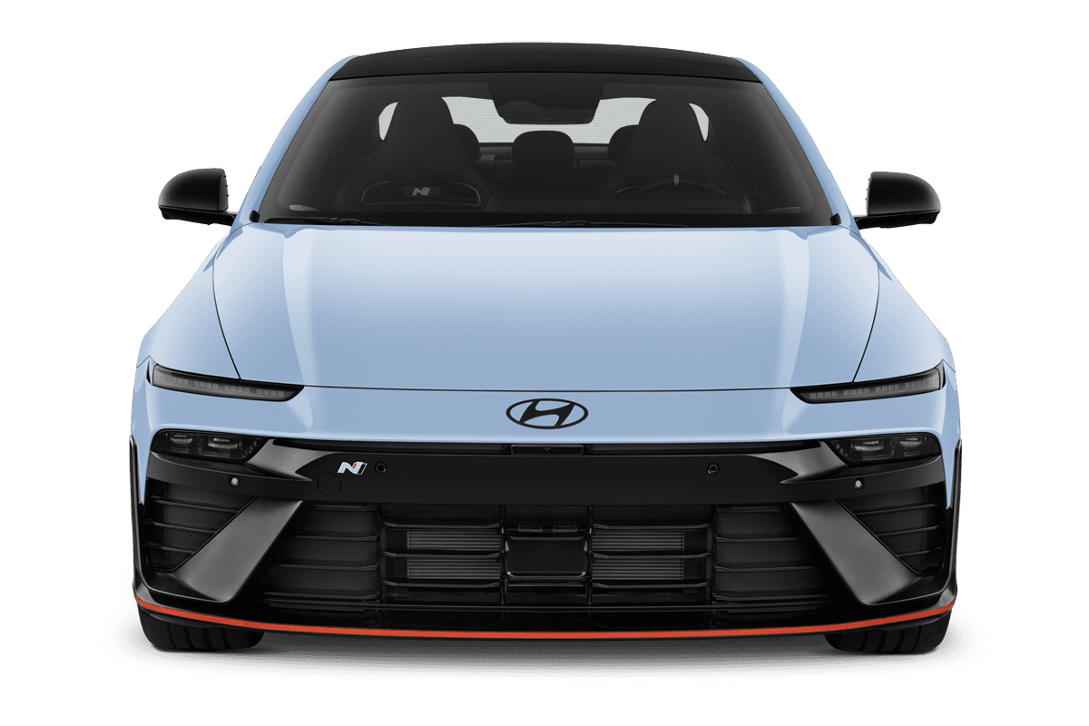 Frontansicht eines Hyundai Ioniq 6 (neues Modell), freigestellt