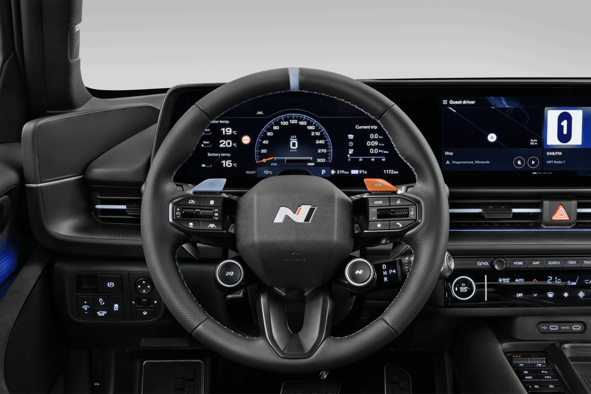 Lenkrad eines Hyundai Ioniq 6 (neues Modell)