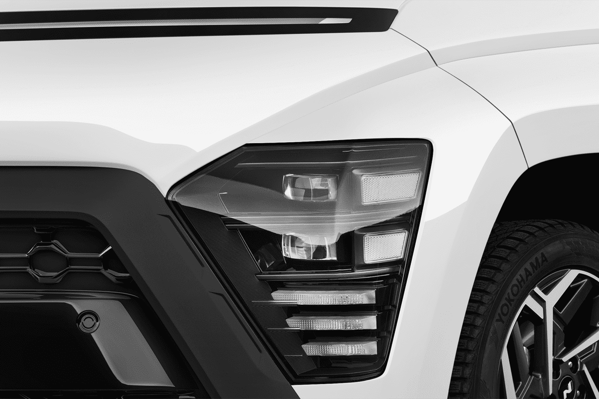 Frontscheinwerfer eines Hyundai Kona