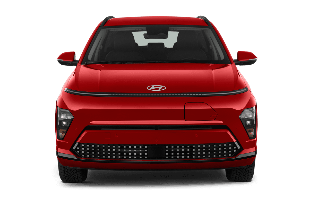 Frontansicht eines Hyundai Kona Elektro, freigestellt