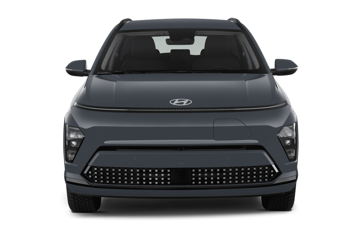 Frontansicht eines Hyundai Kona Elektro, freigestellt