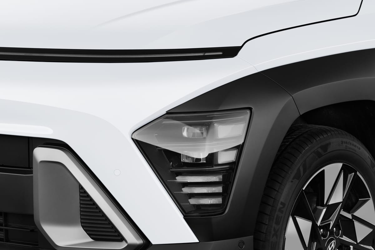 Frontscheinwerfer eines Hyundai Kona Hybrid 